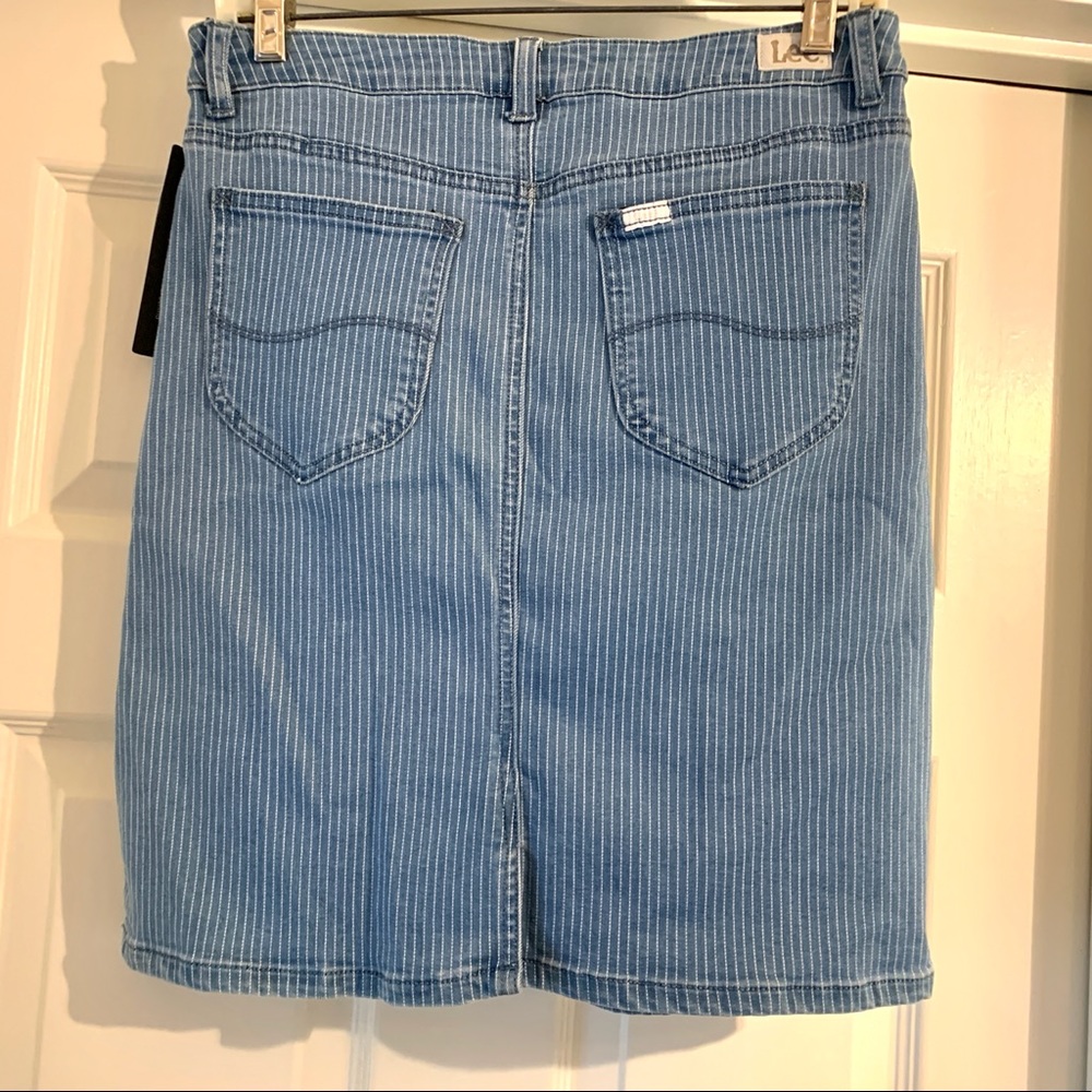 NWT Lee Pin Striped Denim Skirt